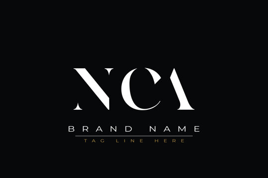 NCA abstract letter logo design. This logo is designed by three abstract letters