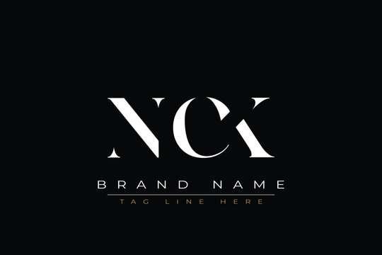 NCK abstract letter logo design. This logo is designed by three abstract letters