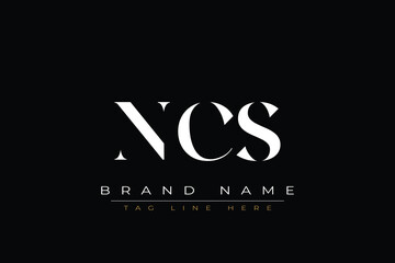 NCS abstract letter logo design. This logo is designed by three abstract letters
