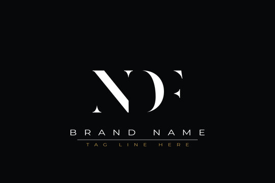 NDF abstract letter logo design. This logo is designed by three abstract letters