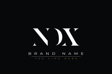 NDX abstract letter logo design. This logo is designed by three abstract letters