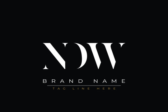 NDW abstract letter logo design. This logo is designed by three abstract letters