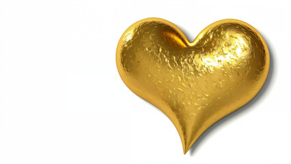 Fototapeta premium gold heart on a white background