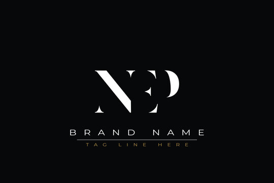 NEP abstract letter logo design. This logo is designed by three abstract letters