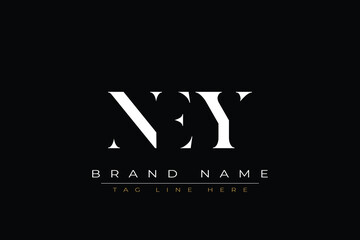 NEY abstract letter logo design. This logo is designed by three abstract letters