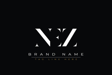 NEZ abstract letter logo design. This logo is designed by three abstract letters