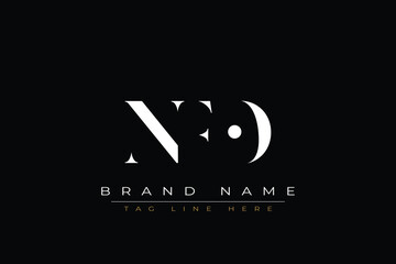 NFO abstract letter logo design. This logo is designed by three abstract letters