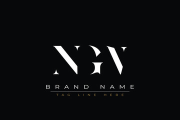 NGN abstract letter logo design. This logo is designed by three abstract letters