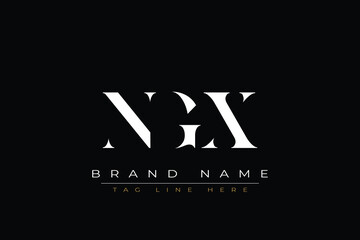 NGX abstract letter logo design. This logo is designed by three abstract letters