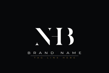 NHB abstract letter logo design. This logo is designed by three abstract letters