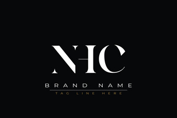 NHC abstract letter logo design. This logo is designed by three abstract letters