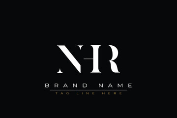 NHR abstract letter logo design. This logo is designed by three abstract letters