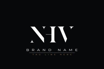 NHV abstract letter logo design. This logo is designed by three abstract letters