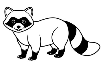 tanuki line art silhouette vector illustration