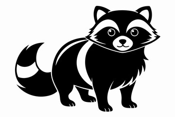 tanuki line art silhouette vector illustration