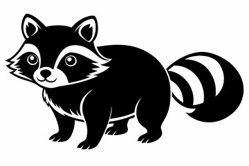 Obraz premium tanuki line art silhouette vector illustration