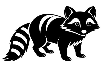 tanuki line art silhouette vector illustration