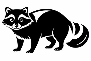 tanuki line art silhouette vector illustration