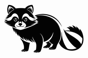 tanuki line art silhouette vector illustration