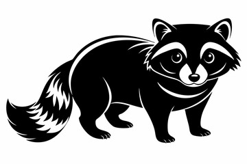 tanuki line art silhouette vector illustration