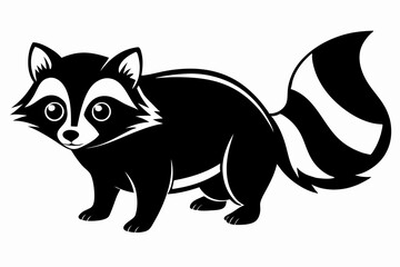 tanuki line art silhouette vector illustration