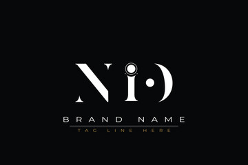 NIO abstract letter logo design. This logo is designed by three abstract letters