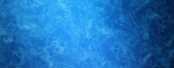 Magical Liquid Smooth Paint Deep Blue Green Banner Texture Background