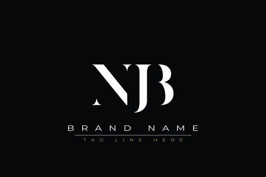 NJB abstract letter logo design. This logo is designed by three abstract letters