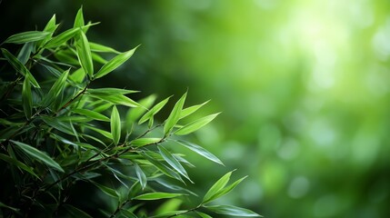 Lush green plant with several leaves is growing in a forest. The leaves are vibrant and healthy, and the plant appears to be thriving in its natural environment