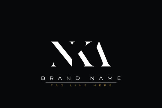NKA abstract letter logo design. This logo is designed by three abstract letters