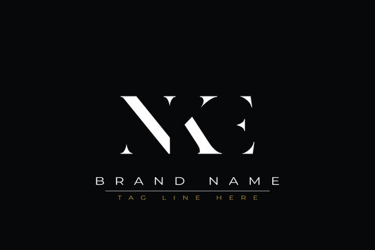 NKE abstract letter logo design. This logo is designed by three abstract letters