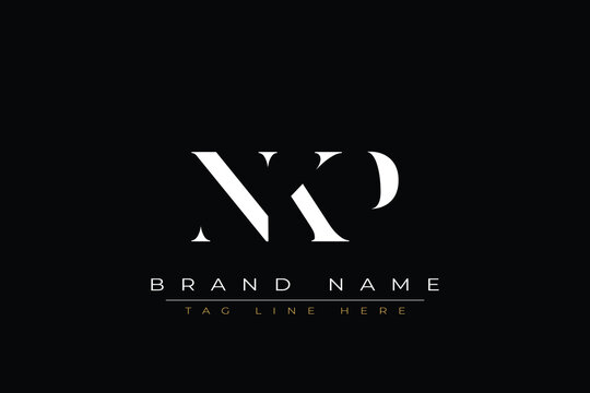NKP abstract letter logo design. This logo is designed by three abstract letters