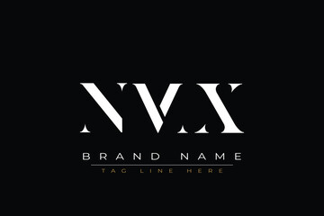NMX abstract letter logo design. This logo is designed by three abstract letters