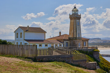 Aviles lighthouse at the entrance to Aviles la Covadonga Asturias, Spain