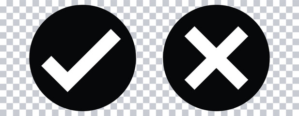 tick cross icon button. check mark icon button set. check mark, cross mark icon set. black tick and cross icon. Checkmark, cross, done, rejected, correct sign. Checkmark, cross icon set. 