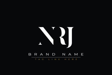NRJ abstract letter logo design. This logo is designed by three abstract letters