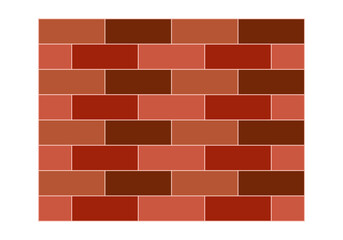 Obraz premium Muro de ladrillos rojos claro y oscuros