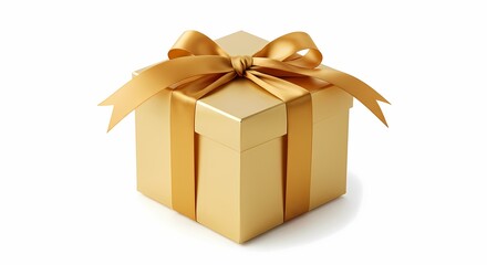 Obraz premium Gold Gift Box: Free Stock Photo