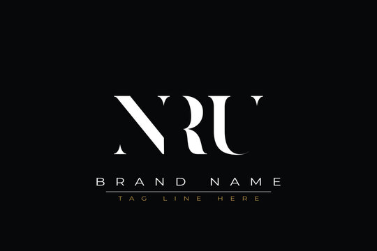 NRU abstract letter logo design. This logo is designed by three abstract letters