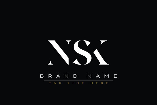 NSK abstract letter logo design. This logo is designed by three abstract letters