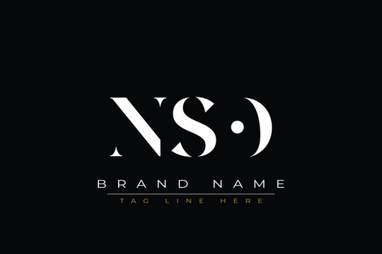 NSO abstract letter logo design. This logo is designed by three abstract letters