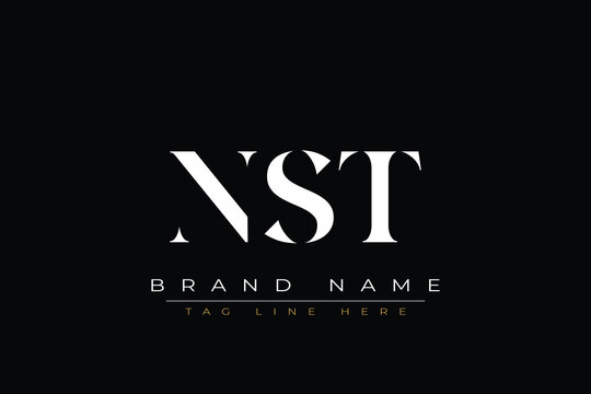 NST abstract letter logo design. This logo is designed by three abstract letters