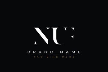 NUF abstract letter logo design. This logo is designed by three abstract letters
