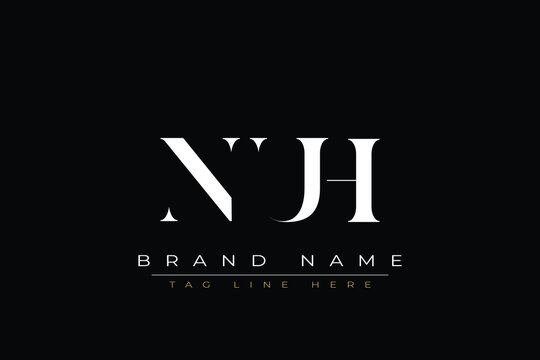 NUH abstract letter logo design. This logo is designed by three abstract letters