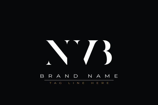 NVB abstract letter logo design. This logo is designed by three abstract letters