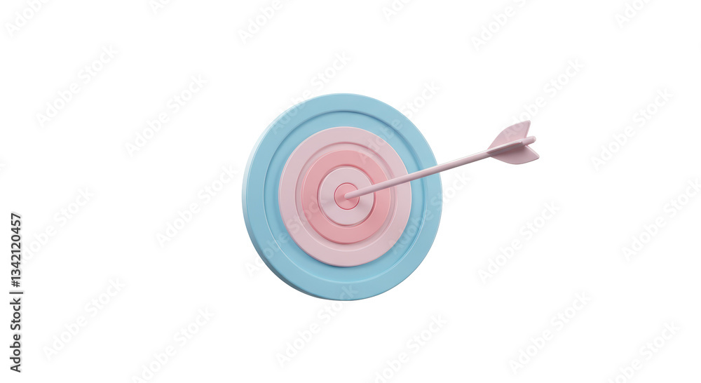 Poster isolated target with arrow