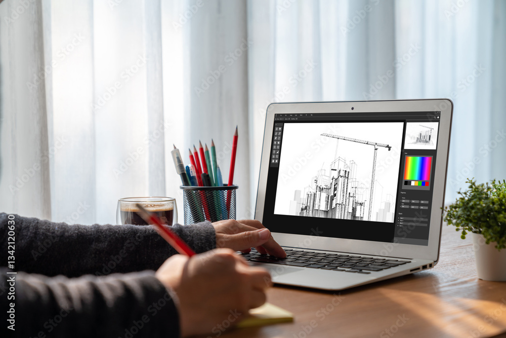 Aufkleber architectural design modish software application for architect business and professional designer