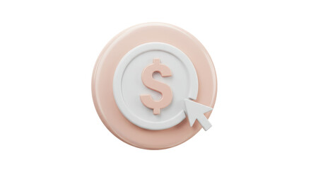 Isolated Pastel Click for Payment Icon