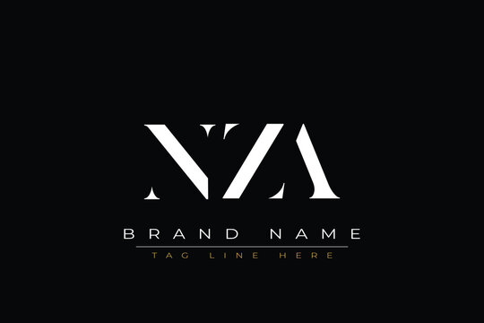 NZA abstract letter logo design. This logo is designed by three abstract letters