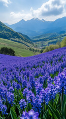 Spring flowers in the mountains